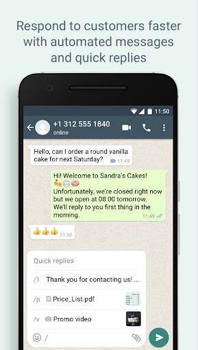 Screenshot From Our WhatsApp Business Review