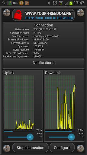 Screenshot From Our Your Freedom VPN Client Review