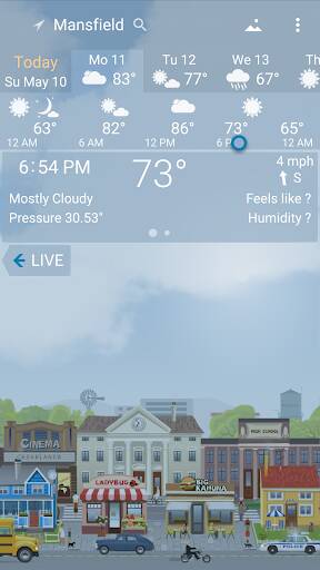 Screenshot From Our YoWindow Weather and wallpaper Review