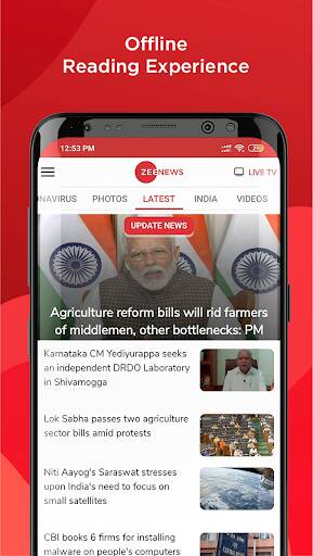 Screenshot From Our Zee News: Live News in Hindi Review